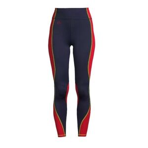 Lacoste Sport Women's Navy and Red Leggings Size Large